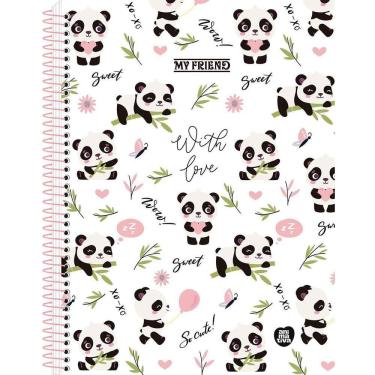 Imagem de Caderno My Friend Panda Universitário Escolar 1 Matéria
