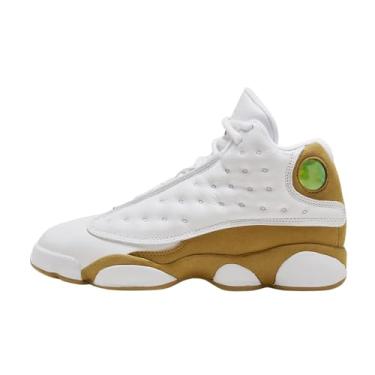Imagem de Tênis infantil retrô Air Jordan 13, Branco/trigo, 6.5 Big Kid