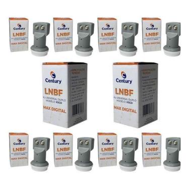 Imagem de KIT 10 Lnbf Duplo Ku Universal Twin 2 Receptores Century