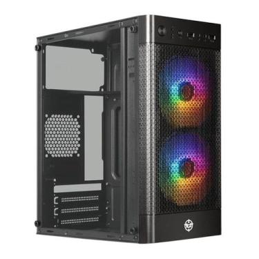 Imagem de Gabinete Gamer TGT Jester L, Mid Tower, Lateral De Vidro, Preto, TGT-J