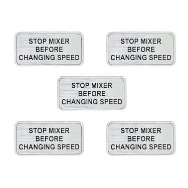 Imagem de Peça de reposição original OEM Stop Mixer Before Changing Speed - Conjunto de etiquetas pequenas - Pacote com 5 (3,8 cm x 1,9 cm)