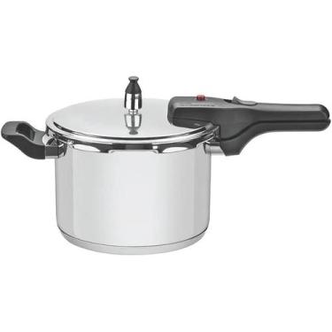 Imagem de Panela de Pressão com 4,5 Litros em Inox Tramontina Brava, 4,5L, Prata