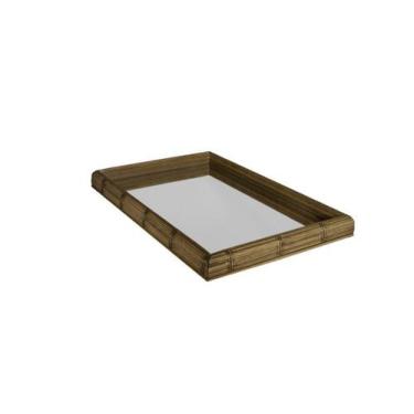 Imagem de Bandeja Com Espelho (30x45) Modelo Bambu - Minha Moldura