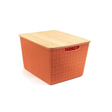 Imagem de Oikos - Caixa Organizadora 18L com Tampa de Bambu Terracota