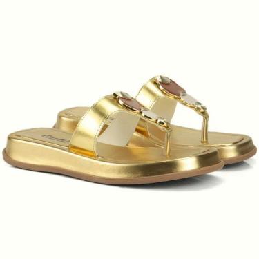 Imagem de Sandália Flat Mary Plataforma Cores Metalizadas GuGi 908-GG, Dourado, 