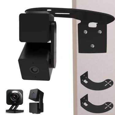 Imagem de Uogw Suporte de parede para câmera Wyze Cam Pan V3/Wyze Cam V4/V2, cobertura máxima de 270° em ambos os lados da casa, reduzindo pontos cegos, suporte de parede de canto estendido para câmera Wyze