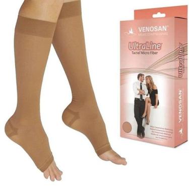 Imagem de Meia 3/4 Média Compressão Venosan Ultraline 4000 20-30 AD PE Aberto, B