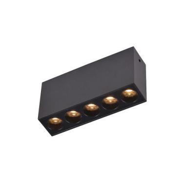 Imagem de Spot de Sobrepor Nordecor Powerus Led 10W Bivolt Preto 3000K Luz Amare