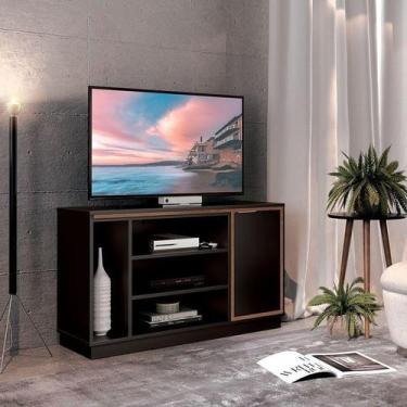 Imagem de Rack Liverpool Preto / Naturale - EDN Móveis - EDN Moveis