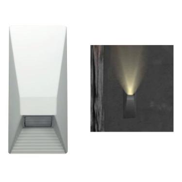 Imagem de Arandela Luminária Capri Parede Externo Interno Muro Branca - Plaslumi