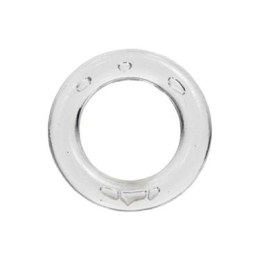 Imagem de Argolas de Plástico Incolor 2,7cm Espessura 4mm Para Artesanato 10 Uni