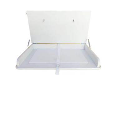 Imagem de Fraldário Trocador Fixar Parede Suspenso Bebe Retrátil H - Sr Fabrica 