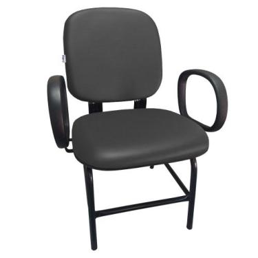 Imagem de Cadeira Para Obeso Plus Size Com Braço Reforçada Até 180 Kg Anatômica 