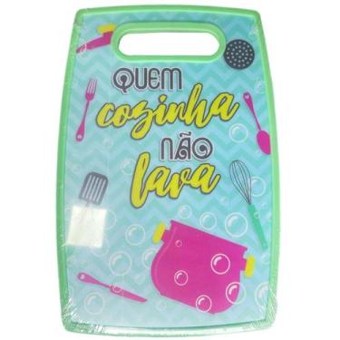 Imagem de Tábua Corte Carne Legumes Plástico Reforçado Resistente 30Cm - Tesla S