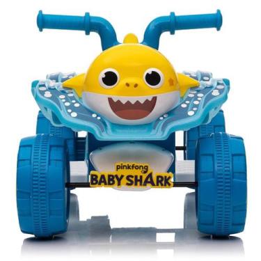 Imagem de Moto Elétrica Carrinho Infantil Mini Quadriciclo Baby Shark - Bangtoys