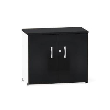 Imagem de Armario Baixo 02 Portas P25 Pandin 70 CM Preto e Branco