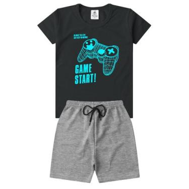 Imagem de Conjunto Infantil Verão Menino Game Start! -Preto - Magia Baby, 04
