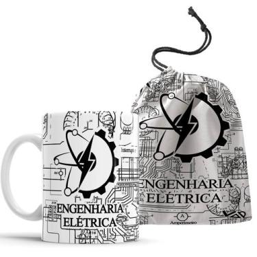 Imagem de Caneca  Engenharia Elétrica Engenheiro com Saquinho - Elicomics