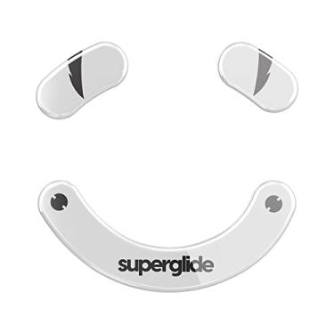 Imagem de Superglide – Pés de mouse mais rápidos e suaves feitos com vidro ultra forte impecável, sola super rápida e durável para Razer Deathadder V3 Pro (branco)