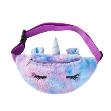 Imagem de Pochete Infantil Unicórnio Bolsa Cintura Mochila Escolar