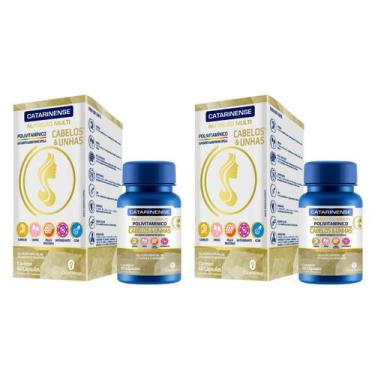 Imagem de Kit 2 Vitamina Multi Cabelos E Unhas 60Cps  Catarinense