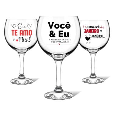 Imagem de 1 Taça Vidro Gin 630ml Drinks Personalizada Presente Dia Dos Namorados Casal Amor Romance Lembrancinha Aniversário Casamento Decorada (Você e Eu: A melhor cena que você verá hoje)