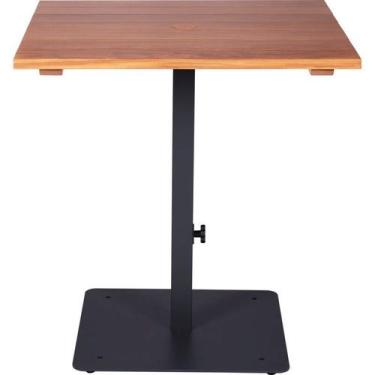 Imagem de Mesa Quadrada Urban Highline em Madeira Garapeira e Coluna Central em 