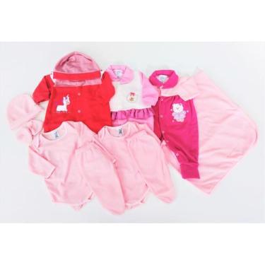 Imagem de KIT Saída Maternidade 10 Peças - Macacão e Manta / Body e Calça / Touc