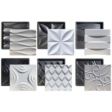 Imagem de Kit 6 Formas 3D Gesso e Cimento ABS Grandes - Xmoldes Formas 3D