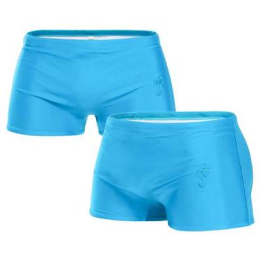 Imagem de Kit 3 Sunga Boxer Masculina Moda Praia Verão Básico Liso Natação Homem