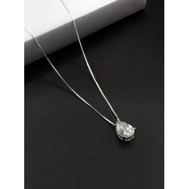 Imagem de Cordão Feminino Ponto de Luz Gota - 100% Prata 950 - ToJoia18k