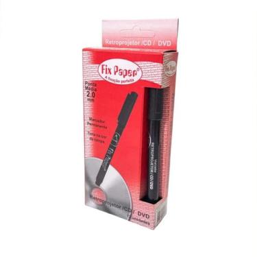 Imagem de Caneta Para Cd Dvd e Retroprojetor Preta Caixa Com 12 Unidades - Fixpa