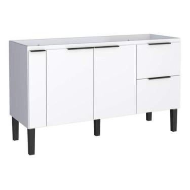 Imagem de Gabinete de Cozinha Branco em Madeira Montado 144cm Cisne Cozimax