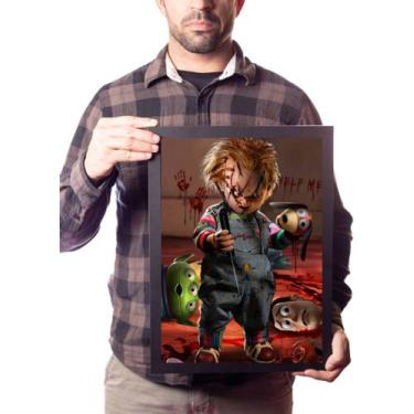Imagem de Quadro Chucky X Buzz Woody Brinquedo Assassino Arte Terror - Fanarte