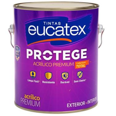 Imagem de Tinta Acrilica Lavavel Protege Sem Cheiro - 3,6L Eucatex, Branco 3,6L