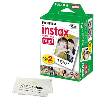 Imagem de Fujifilm INSTAX Mini Instant Film (White) for Fujifilm Mini 8 & Mini 9 Cameras w/Microfiber Cloth by Quality Photo (20 Film Sheets)