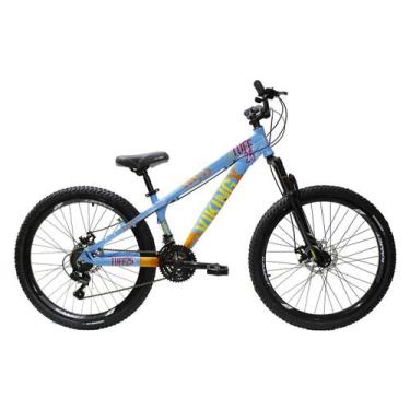 Imagem de Bicicleta Aro 26 Bike Vikingx  Freeride Tuff 25 Freios A Disco, Azul, 
