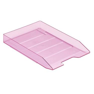 Imagem de Acrimet Caixa para Correspondência Modular, Bandeja Organizadora Empilhável, Escaninho para Escritório, Cor Rosé Clear