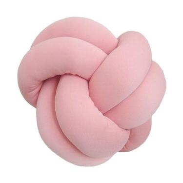 Imagem de Almofada de Nó Escandinavo Várias Cores - Díspar Design, Rosa Chá