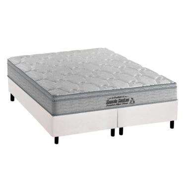Imagem de Cama Box King: Colchão Espuma Probel D40 Guarda Costas Premium Hiper Firme + Base White(193X203)