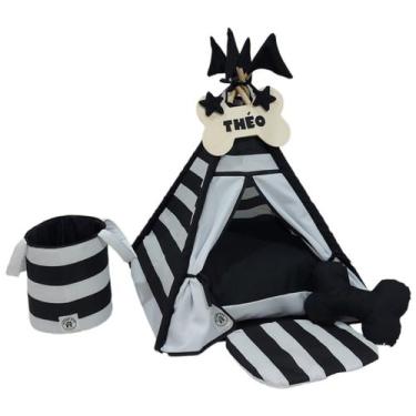 Imagem de Casinha Pet Cachorro Gato Cabana Caminha Almofada Pet G - NIKPET ARTS