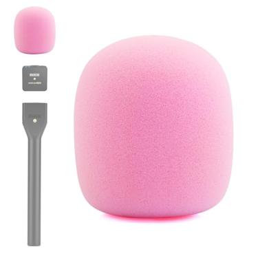 Imagem de LEFXMOPHY Entrevista GO Foam for Rode Wireless Go Transmissor Adaptador de Mão Substituição de Para-brisas Filtro Pop Rosa Capa de Microfone Tela de Vento