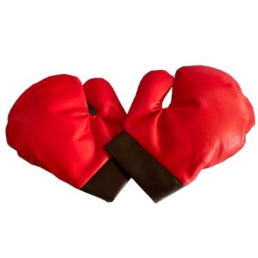 Imagem de Luvas de Boxe Infantil, Vermelho e Preto, para Crianças de 4 5 6 Anos, Treino de Muay Thai