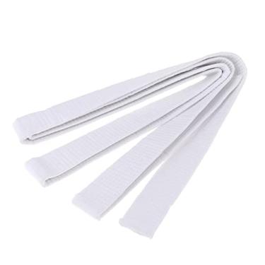 Imagem de Cinto portátil UGPLM Karatê Judo Listra Esportes para Crianças Adultos, Branco, 280x3,85 cm