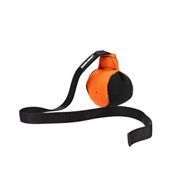 Imagem de Dingo Gear Training Bola de brinquedo de linho francês com alça longa, brinquedo para cães para buscar, recompensa, treinamento de cães, cor laranja-preto S02814