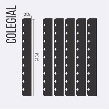 Imagem de Kit 03 Pares Filetes Conectores para Capas de Sistema de disco Inteligente em Plástico PP Cristal (Médio - 24x3cm)