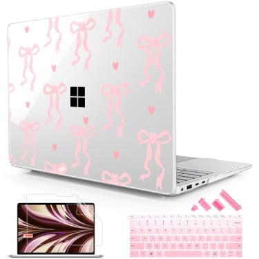 Imagem de Lepeoac Capa para laptop Microsoft Surface de 13,9 polegadas, Windows 11 Copilot+ PC 2024, 7ª edição, tela sensível ao toque, capa rígida de plástico com capa de teclado e protetor de tela, arco