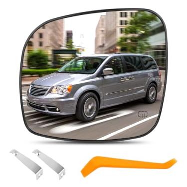 Imagem de TOP-MAX Vidro espelhado lateral do motorista compatível com Chrysler Town Country 2008-2016, Dodge Grand Caravan 2008-2020, RAM C/V 2012-2015, VW Routan 2009-2014, espelho convexo aquecido do lado