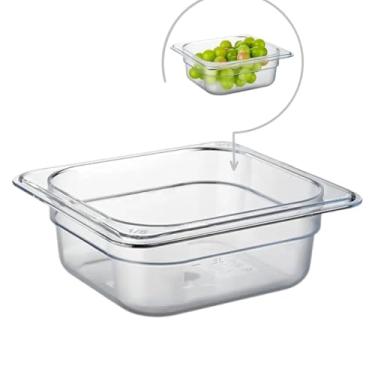 Imagem de Cuba Gastronômica Acrílico Gn 1/3 100mm Buffet 4 Lts Profissional