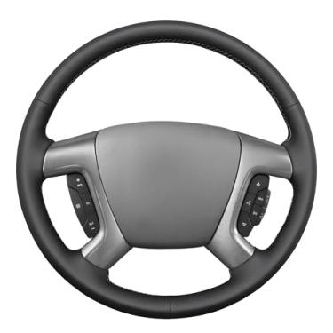 Imagem de MEWANT Capa de volante de couro costurado à mão para Chevrolet Captiva 2007-2014 / Daewoo Winstorm/Silverado 2007-2013